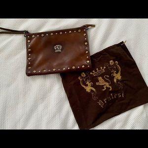 Pratesi Italian leather clutch/wristlet